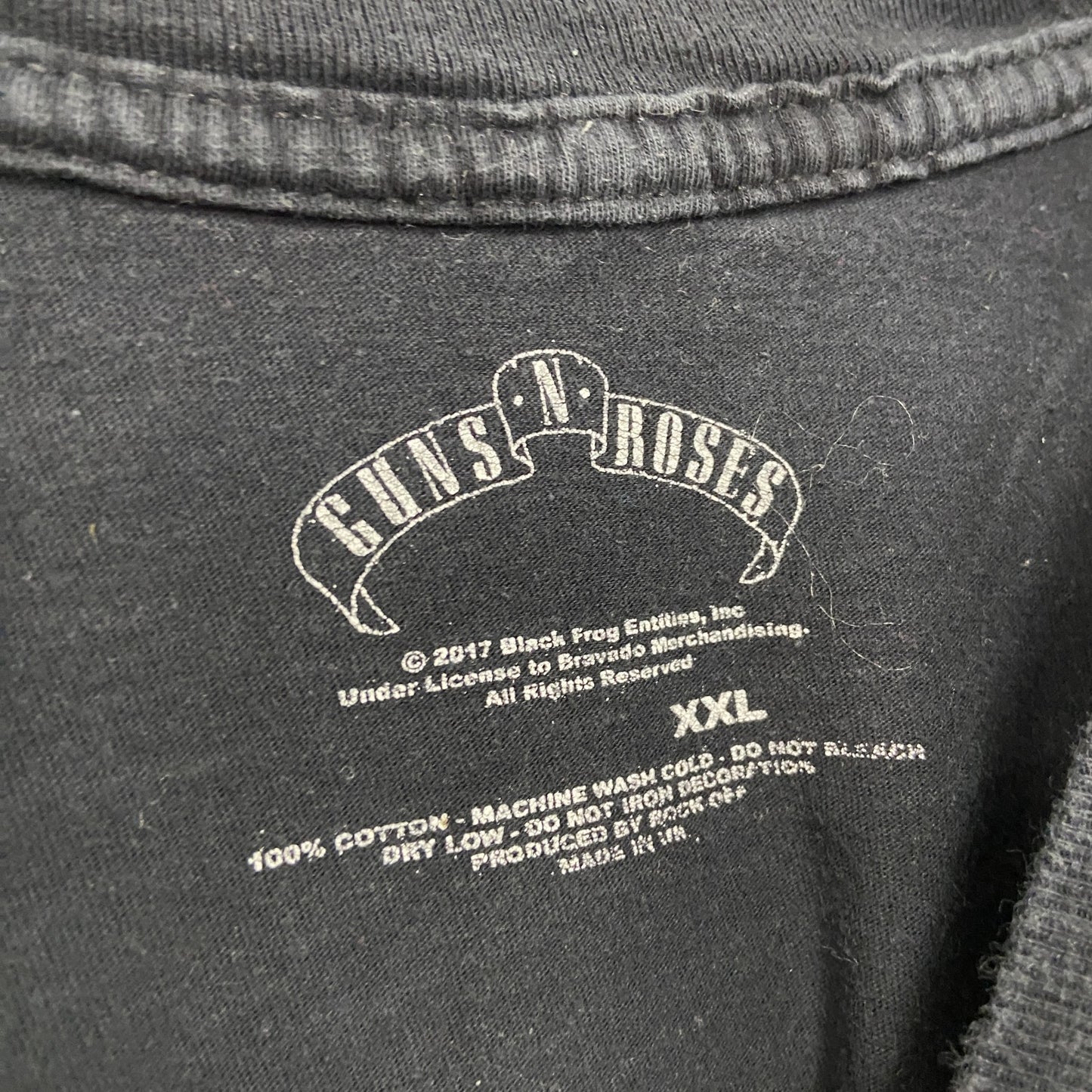 GUNS N' ROSES ガンズアンドローゼズ 半袖プリントTシャツ バンドT 黒 ブラック 2XLサイズ