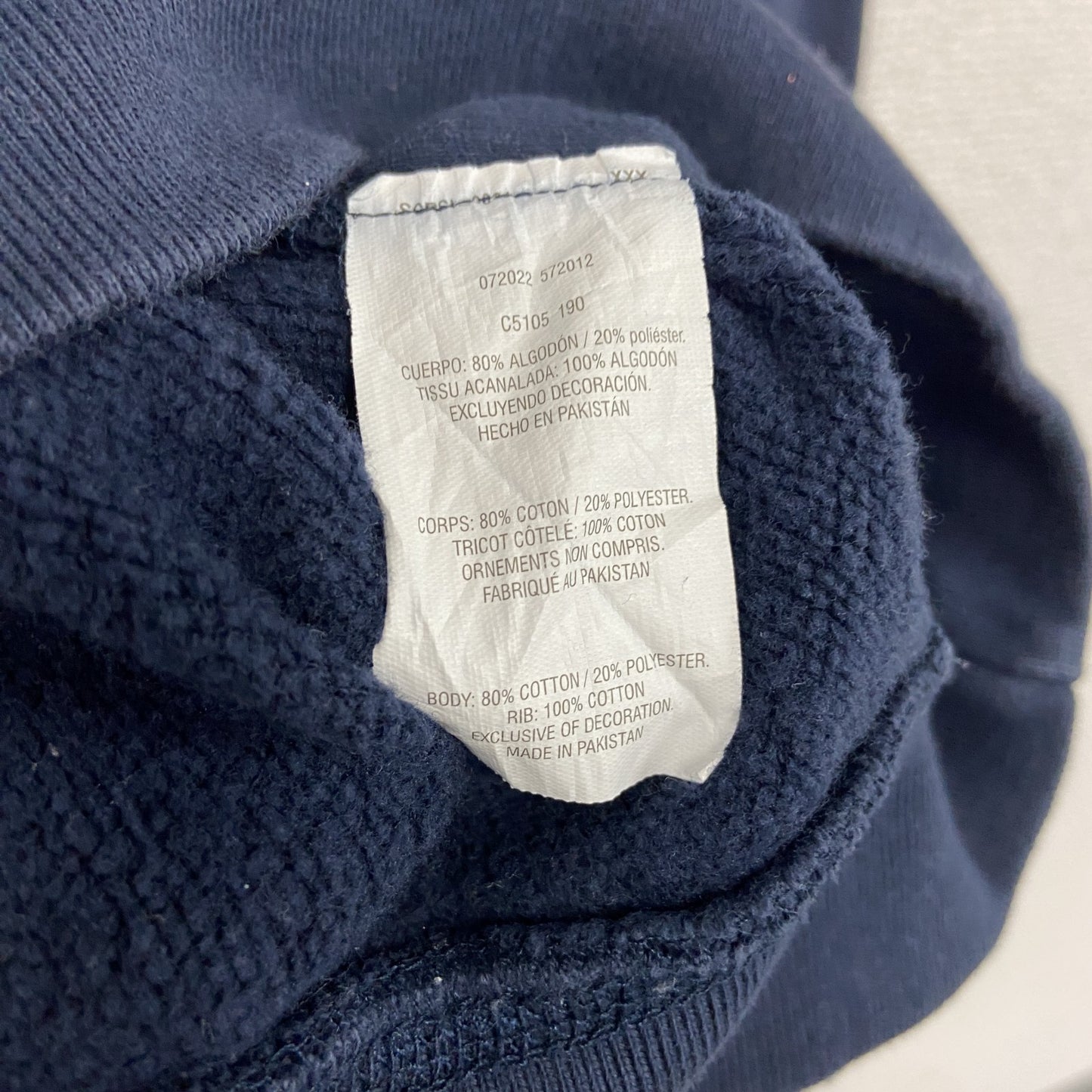 Champion チャンピオン リバースウィーブ スウェット/トレーナー 目無し 前V ラグランスリーブ 現行 ネイビー 2XLサイズ