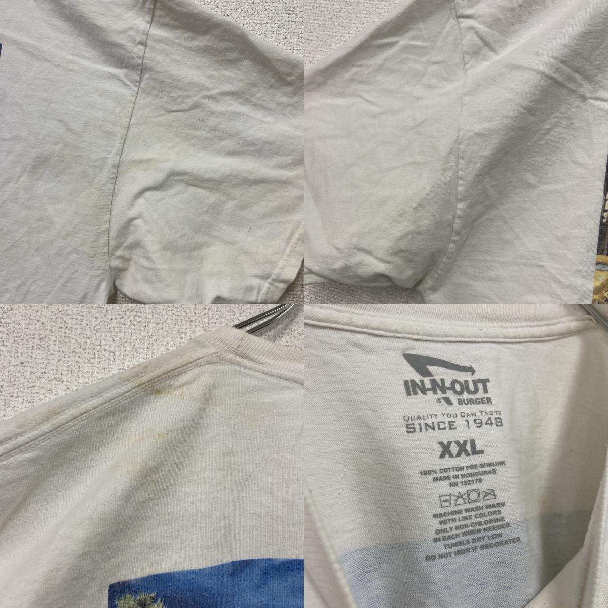 IN N OUT BURGER イネナウトバーガー 半袖プリントTシャツ 企業T 白 ホワイト 2XLサイズ