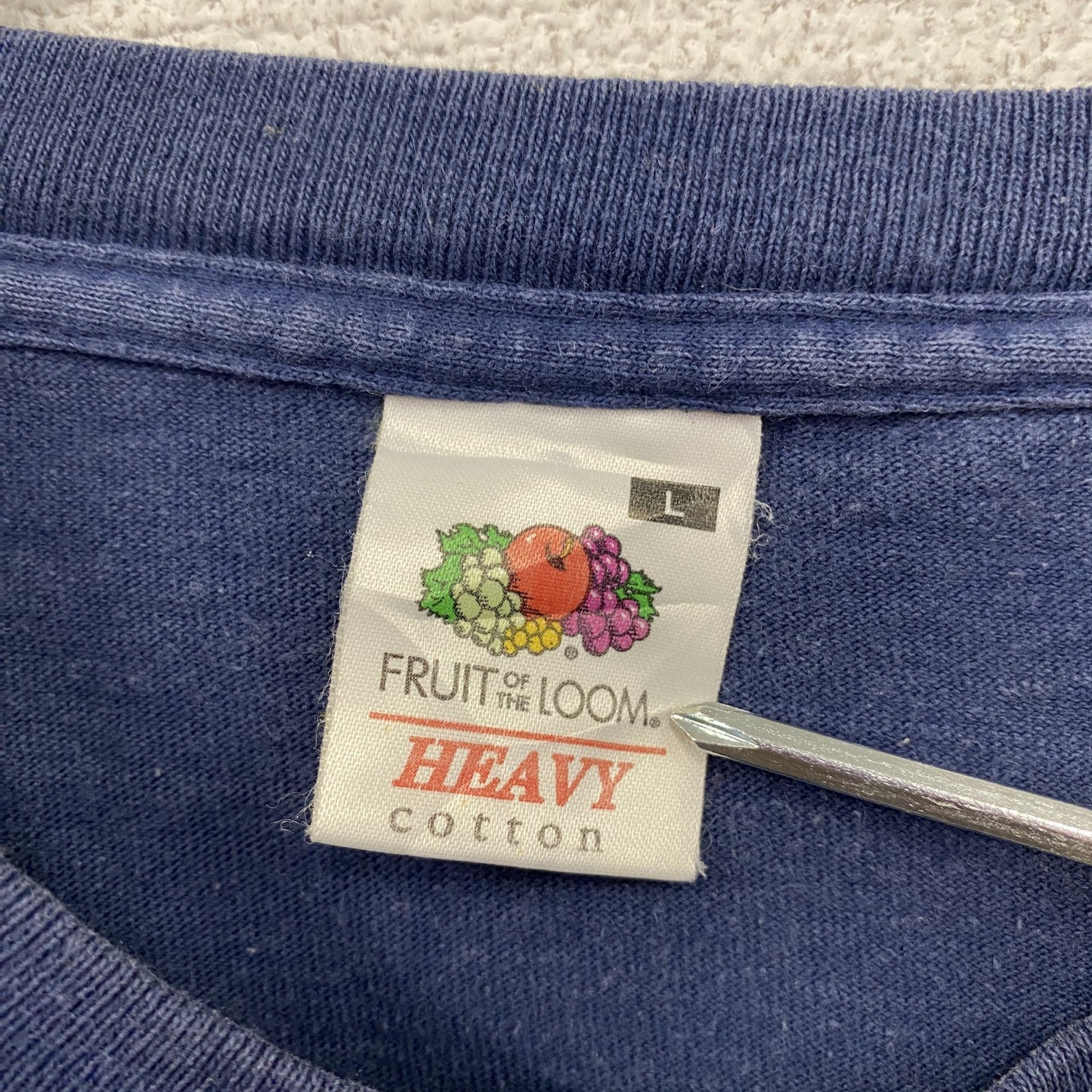 FRUIT OF THE LOOM ST.NICOLAUS 聖ニコラウス 半袖Tシャツ 紺 ネイビー Lサイズ