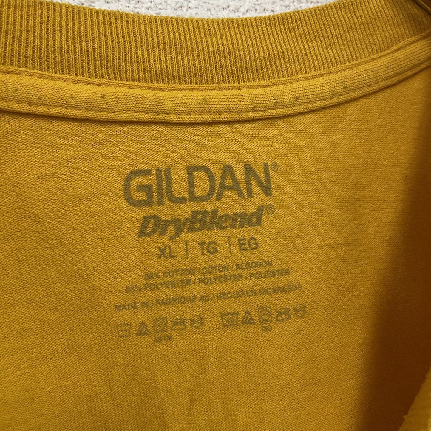 GILDAN ギルダン 半袖プリントTシャツ US ARMY ミリタリー 星条旗 黄色 イエロー XLサイズ