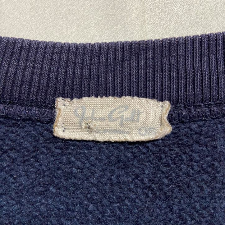 古着 used 長袖ロゴ刺繍スウェット トレーナー クルーネック ネイビー USA アメリカ ニューヨーク 秋冬服