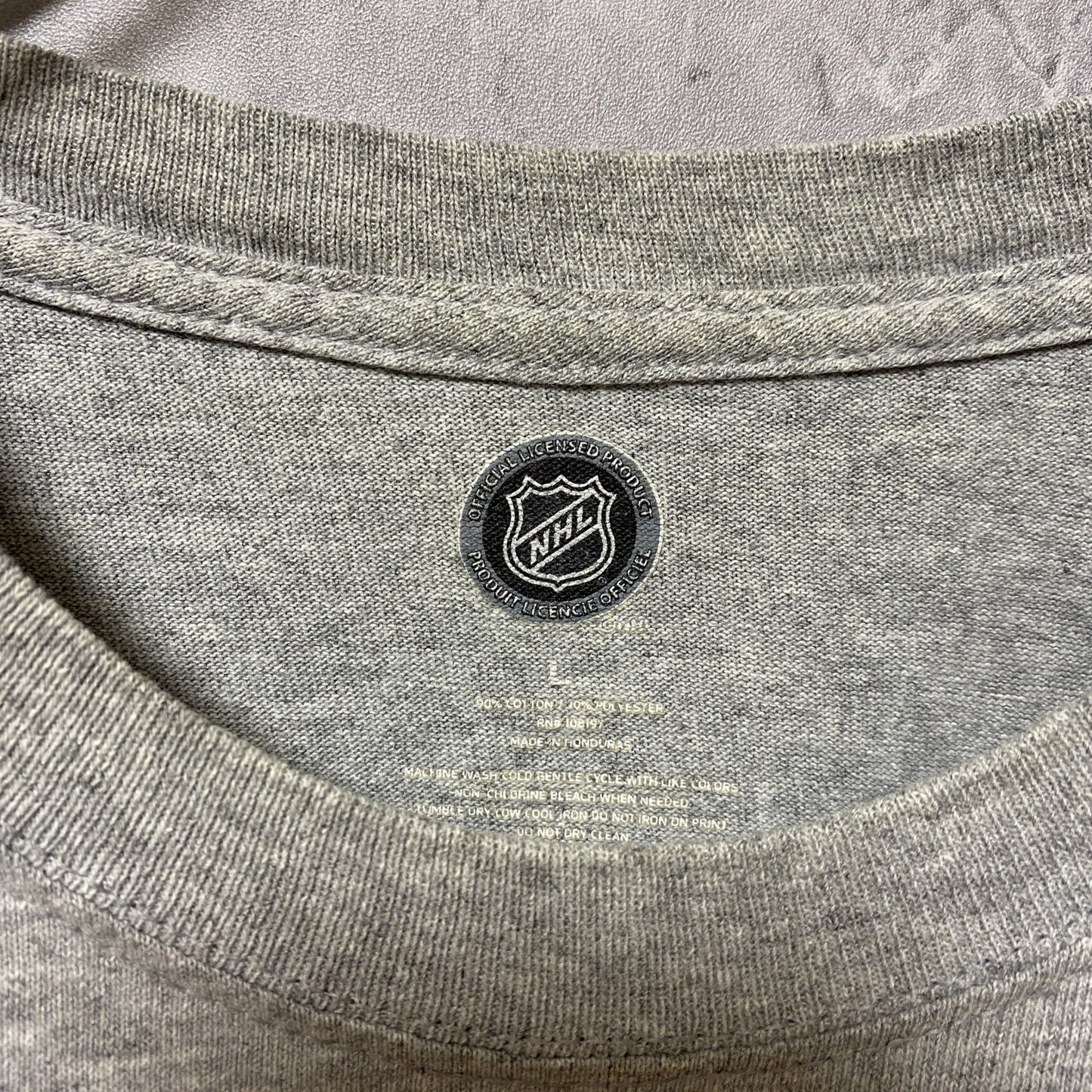古着 used NHL シカゴブラックホークス アイスホッケー 半袖オフィシャルプリントTシャツ スポーツ グレー Lサイズ
