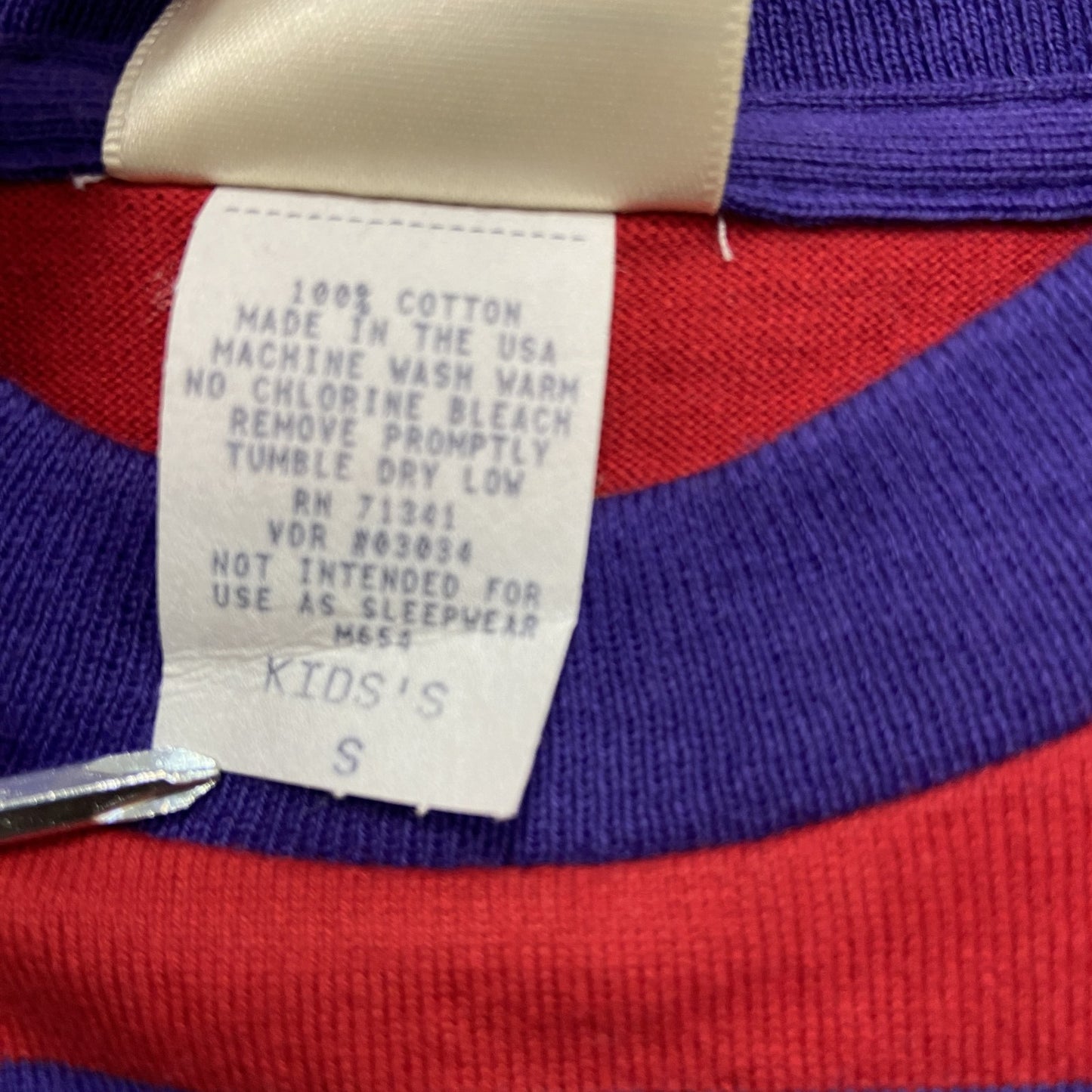80s L.L.Bean エルエルビーン 半袖リンガーTシャツ ヴィンテージ ボーダー柄 マルチカラー Sサイズ