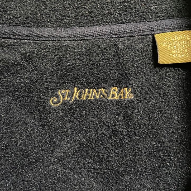 古着 used STJOHNSBAY 長袖ハーフジップフリースジャケット ハイネックアウター グレー ビッグシルエット XLサイズ