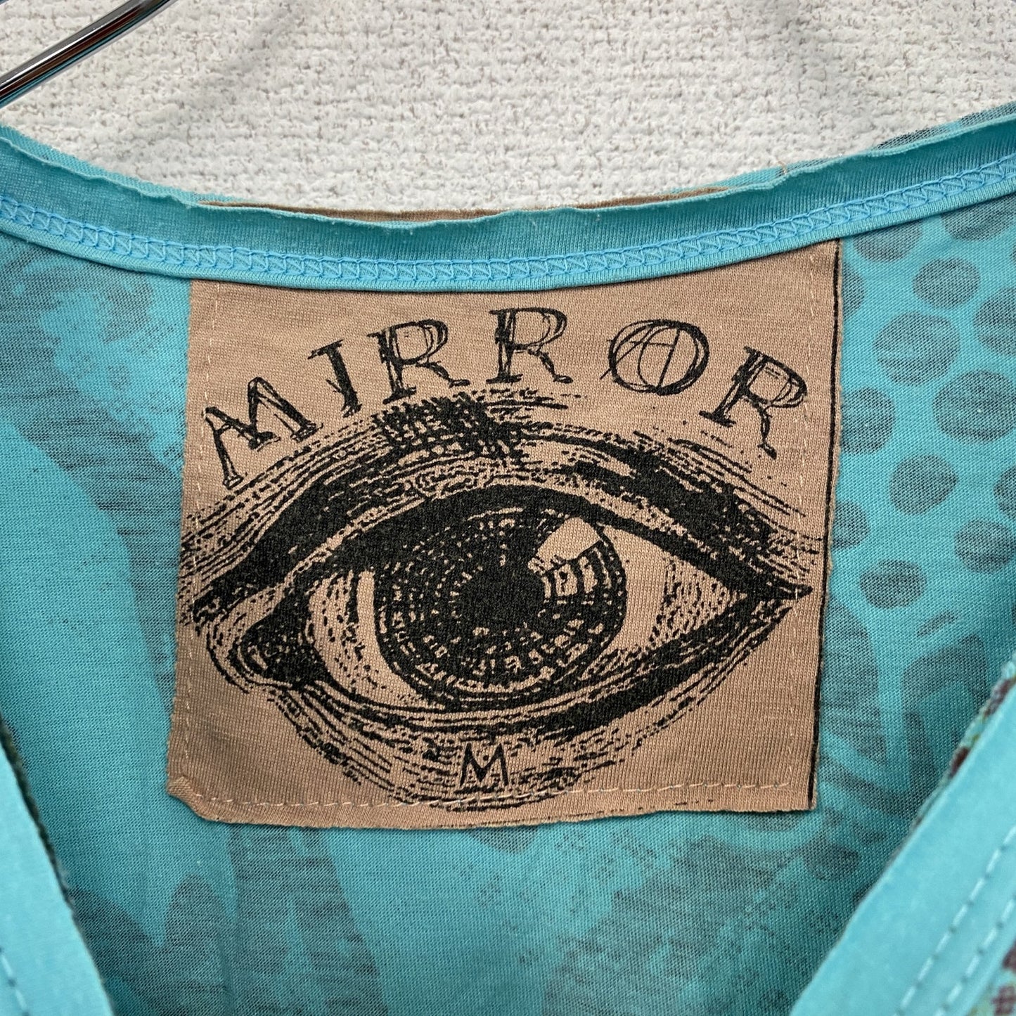 Mirror ミラー 半袖プリントTシャツ Amanita アマンタ キノコ 水色 ライトブルー Mサイズ