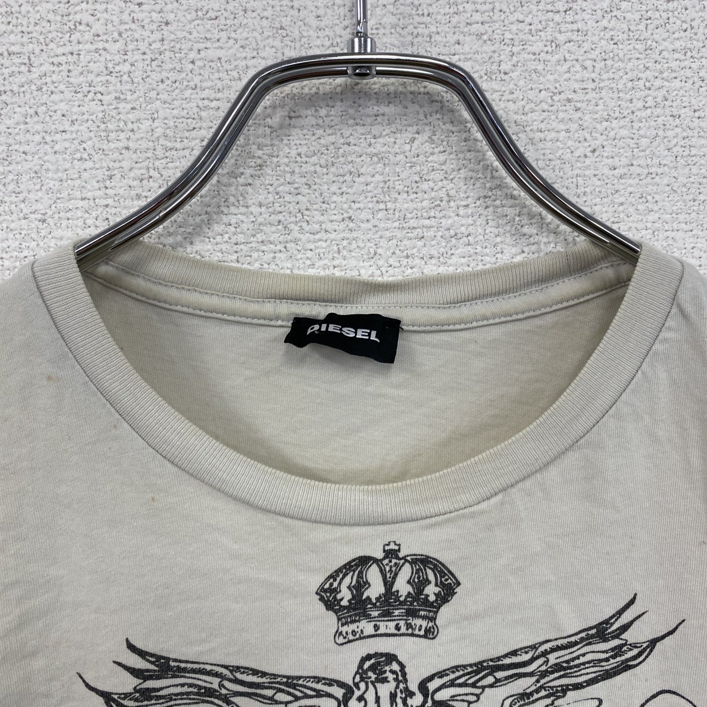 DIESEL ディーゼル 半袖プリントTシャツ 白 ホワイト Mサイズ
