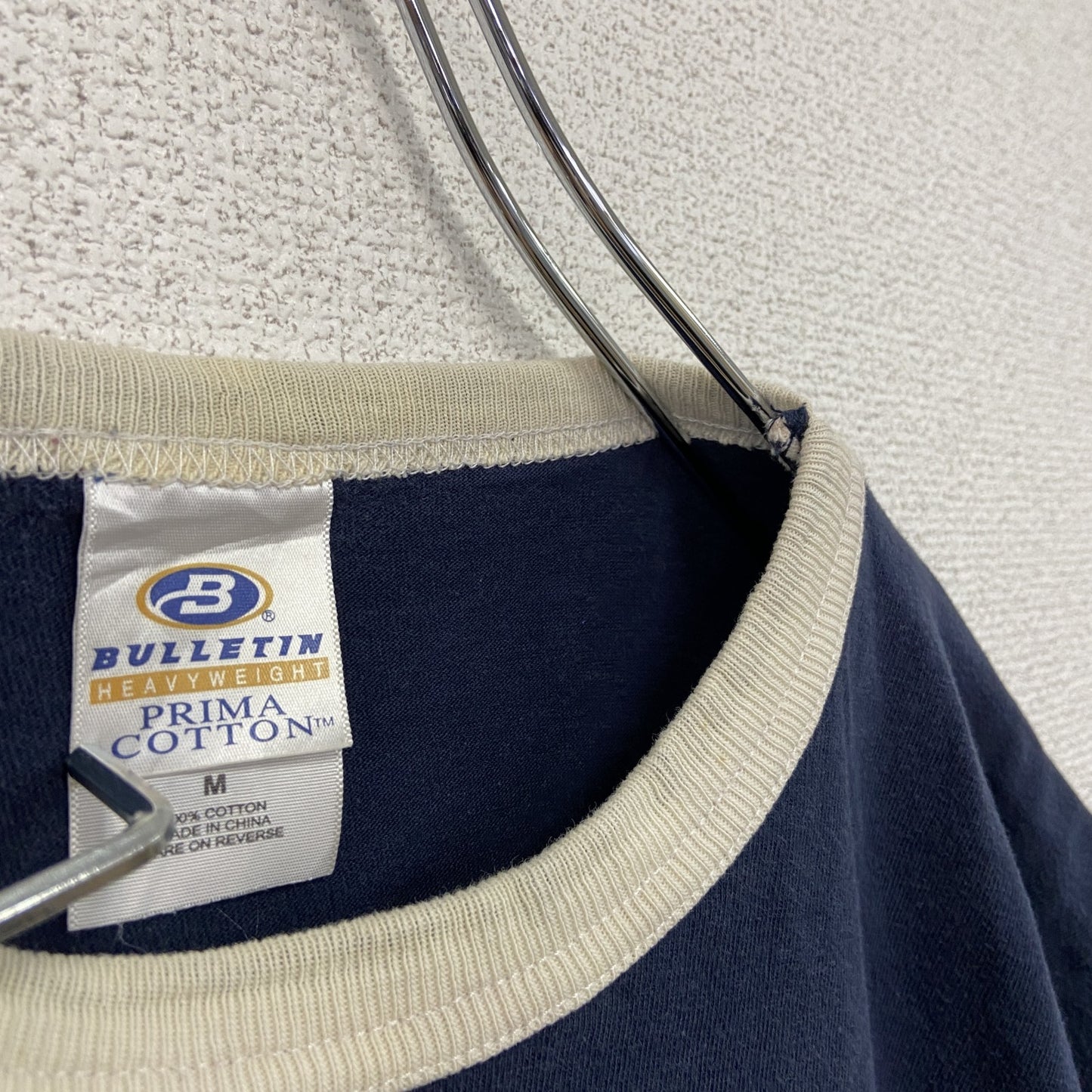 BULLETIN NHL 半袖リンガーTシャツ Toronto Maple Leafs カナダ 紺 ネイビー Mサイズ