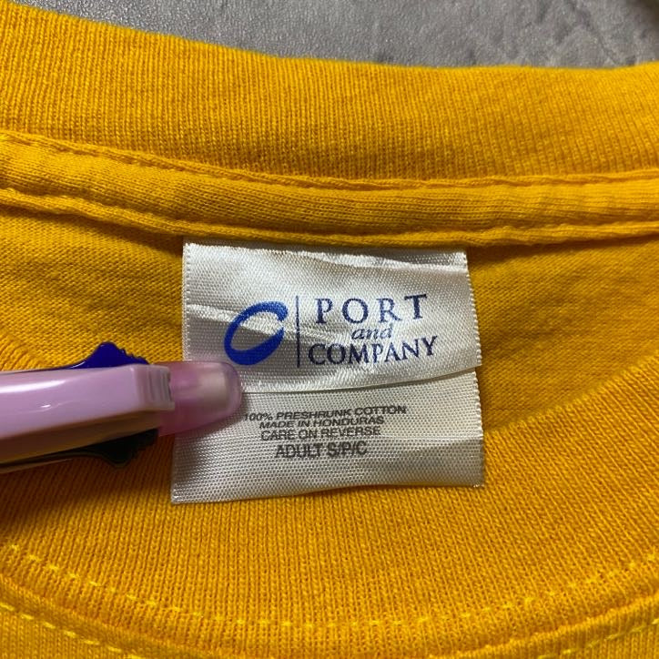古着 used GRAMBRING STATE UNIVERSITY 大学 半袖カレッジプリントTシャツ 黄色 イエロー トラ柄
