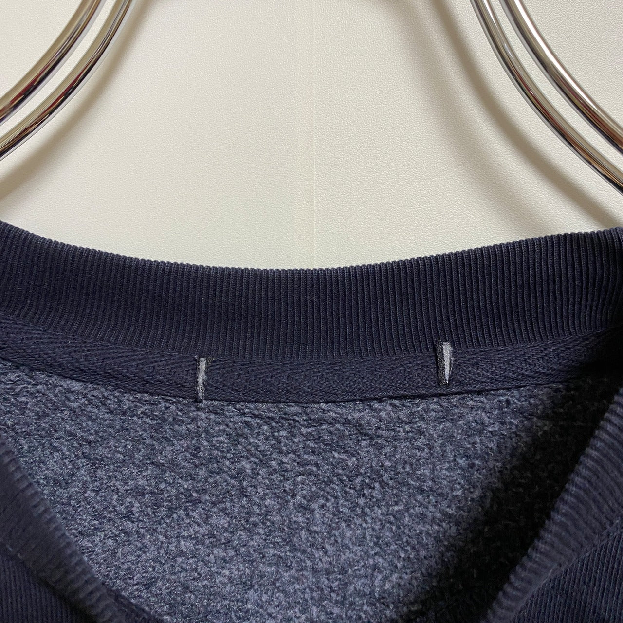 古着 used 長袖ロゴ刺繍スウェット トレーナー クルーネック チューリッヒ シンプル 黒 ブラック 秋冬服