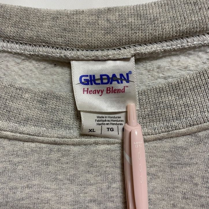 古着 used GILDAN 長袖カレッジプリントスウェット トレーナー アパラチア州立大学 グレー ヴィンテージ XLサイズ