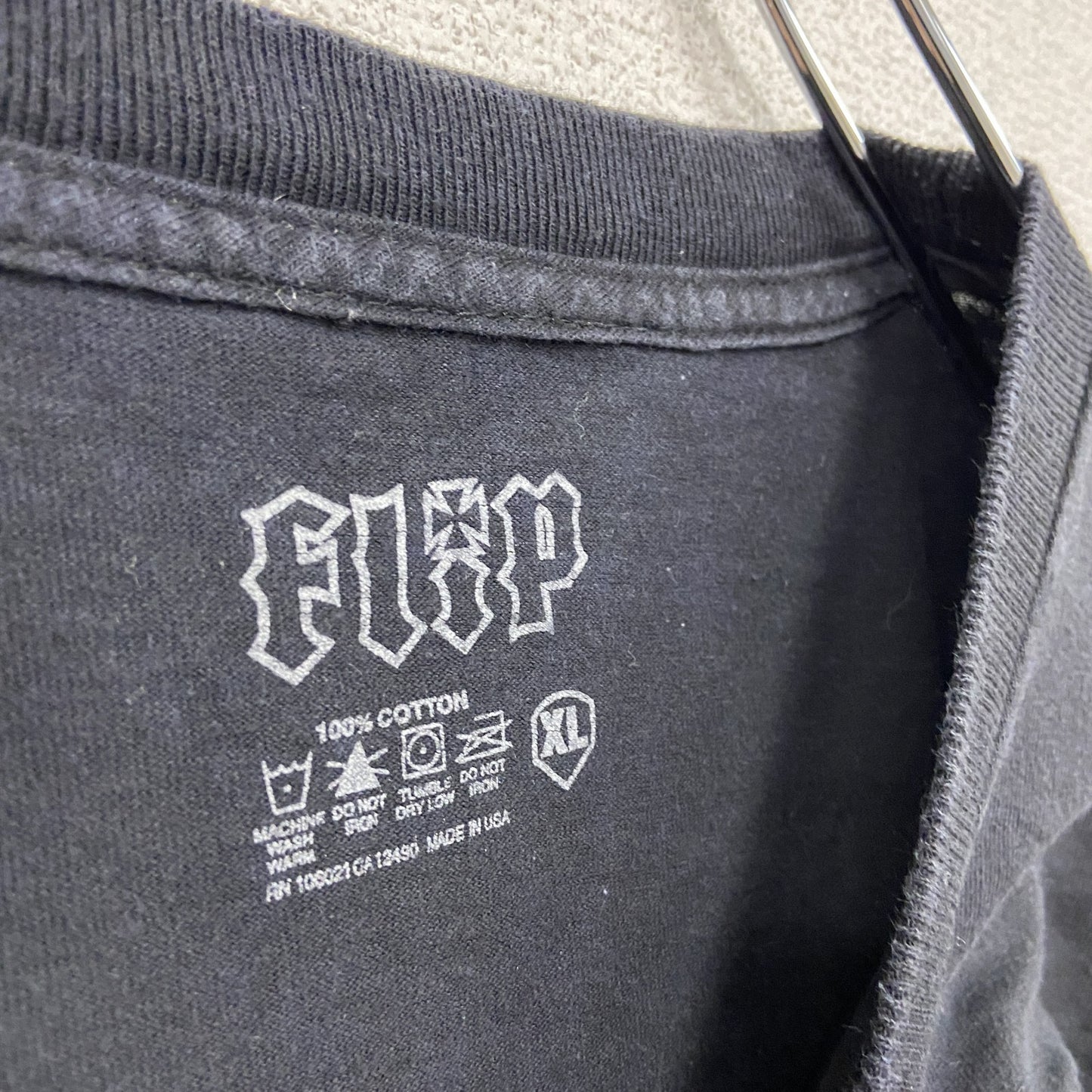 Flip Skateboards フリップスケートボード 半袖プリントTシャツ ドクロ 黒 ブラック XLサイズ