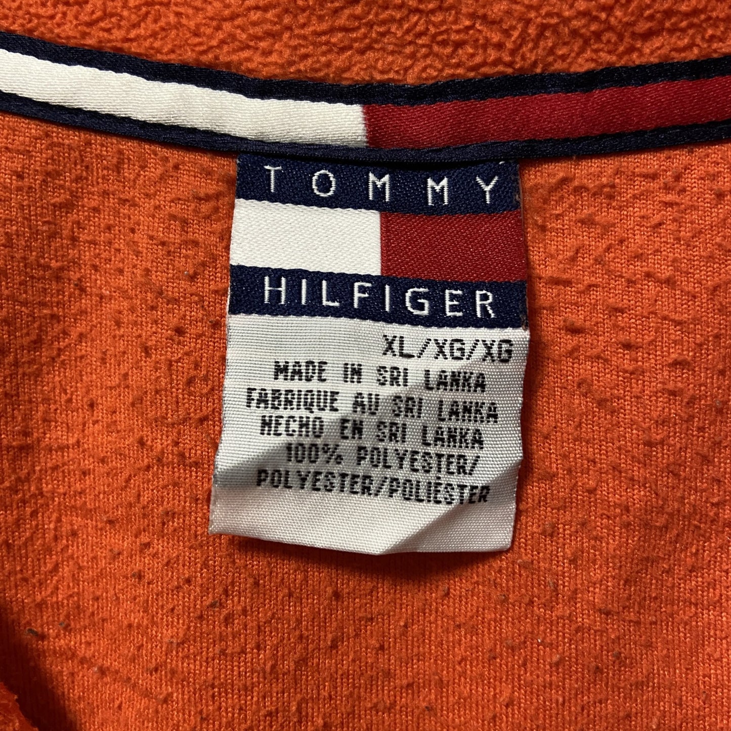 古着 used TOMMY HILFIGER トミーヒルフィガー 長袖ハーフジップフリースジャケット プルオーバー XLサイズ
