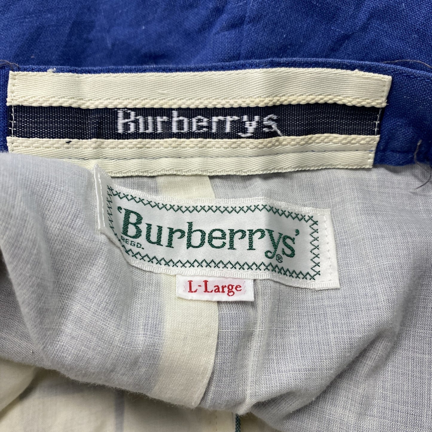 Burberrys バーバリーズ ハーフパンツ/ショートパンツ キュロット 青 ブルー ホワイト Lサイズ