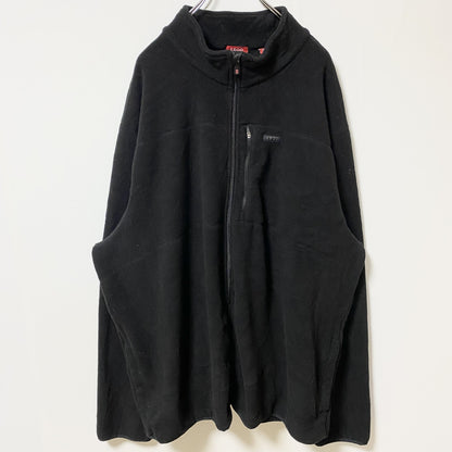 IZOD　アイゾッド　フリースジャケット/ボアジャケット　ワンポイント　黒　ブラック　2XLTサイズ　オーバーサイズ　2XLサイズ