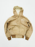 STUSSY　ステューシー　フルジップダックパーカー　アクティブジャケットタイプ　デカロゴ　ブラウン　Mサイズ