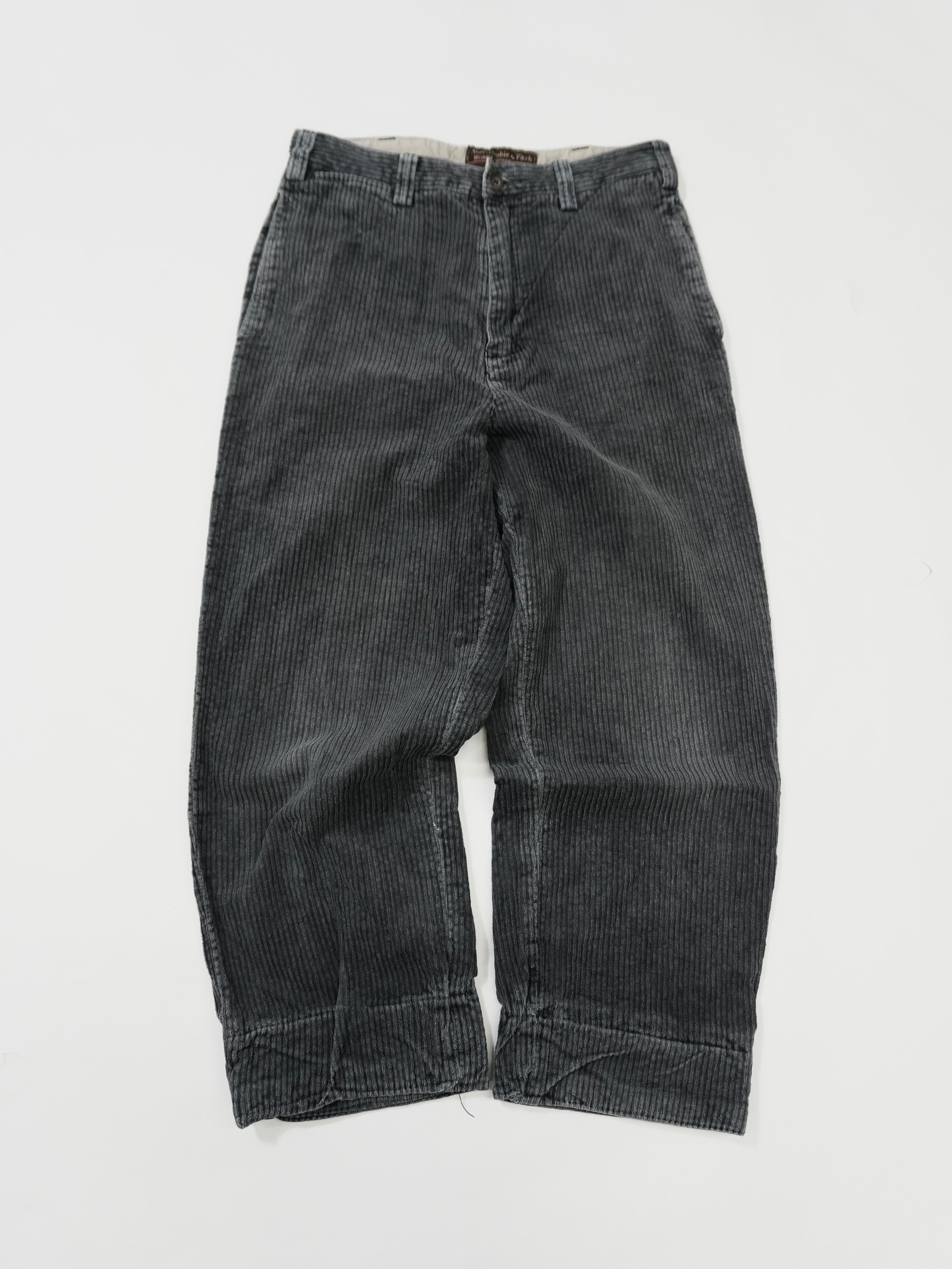 ～00s　Abercrombie&Fitch　アバクロ　コーデュロイパンツ　ヴィンテージ　グレー　W28サイズ