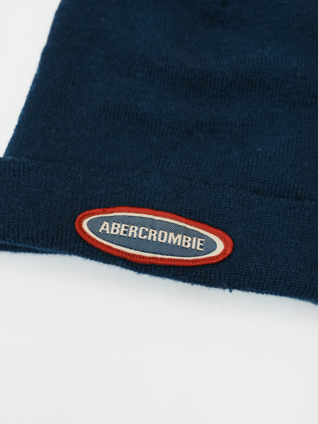 ～00s　Abercrombie＆Fitch　アバクロ　ビーニー/ニットキャップ　ニット帽　ネイビー　ワンサイズ　