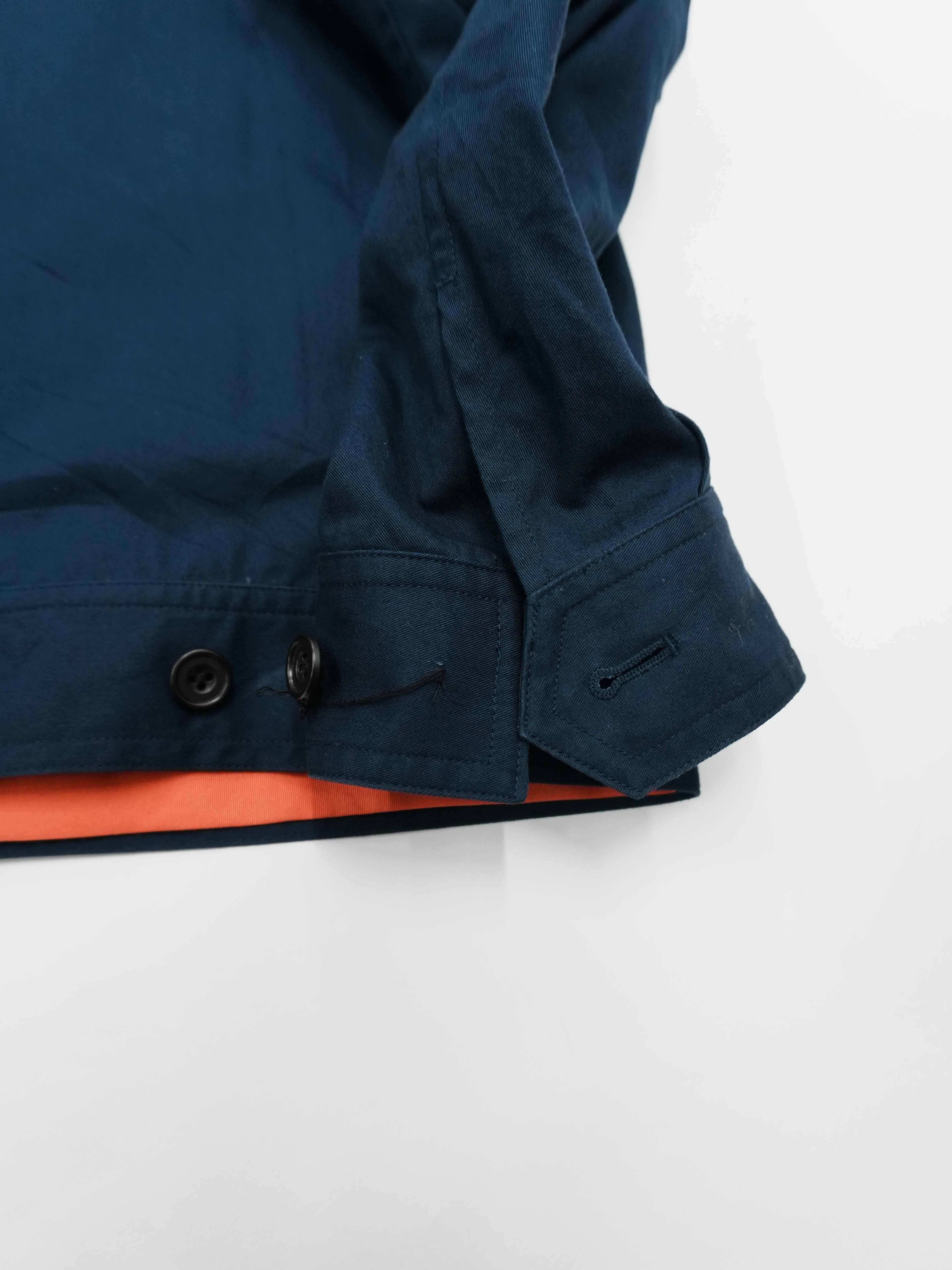 FRED PERRY　フレッドペリー　リバーシブルハリントンジャケット　フェード　刺繍ロゴ　紺　ネイビー　赤　レッド　Lサイズ　