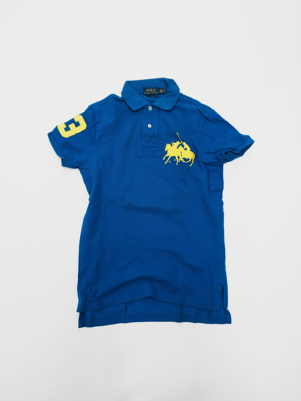 POLO RALPH LAUREN　ポロラルフローレン　半袖ポロシャツ　ダブルビッグポニー　青　ブルー　XSサイズ　