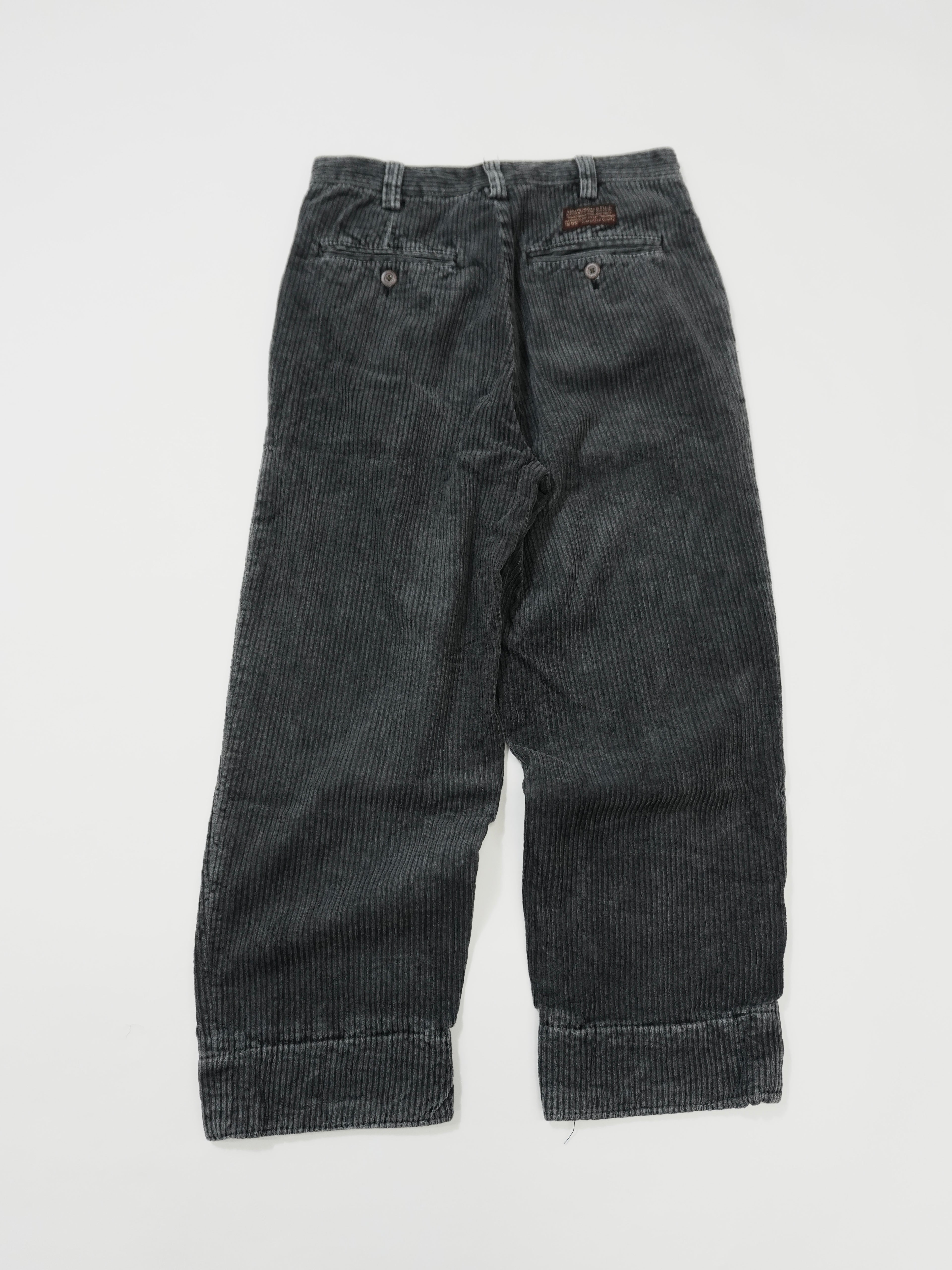 ～00s　Abercrombie&Fitch　アバクロ　コーデュロイパンツ　ヴィンテージ　グレー　W28サイズ