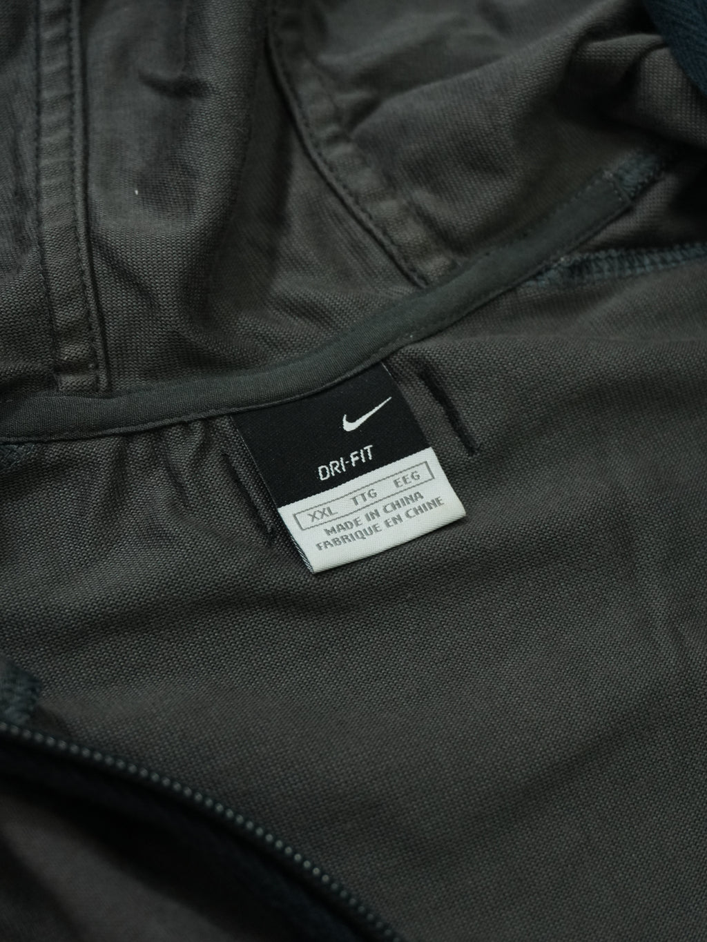 NIKE　ナイキ　DRI-FIT　フルジップベスト　ダークグレー　2XLサイズ
