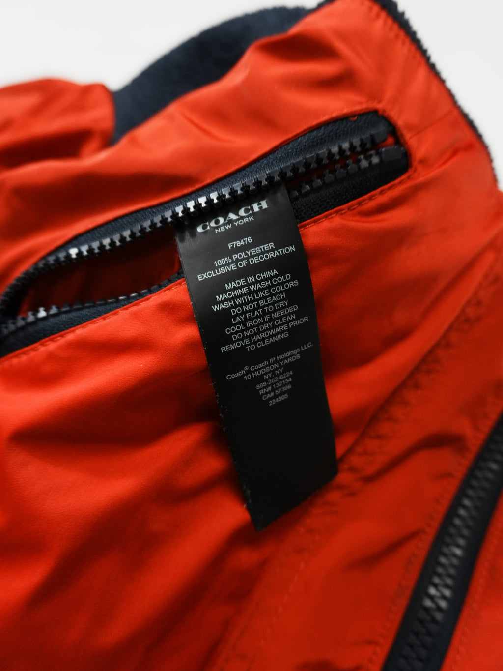 COACH　コーチ　リバーシブルパーラーフリースジャケット　赤　レッド　紺　ネイビー
