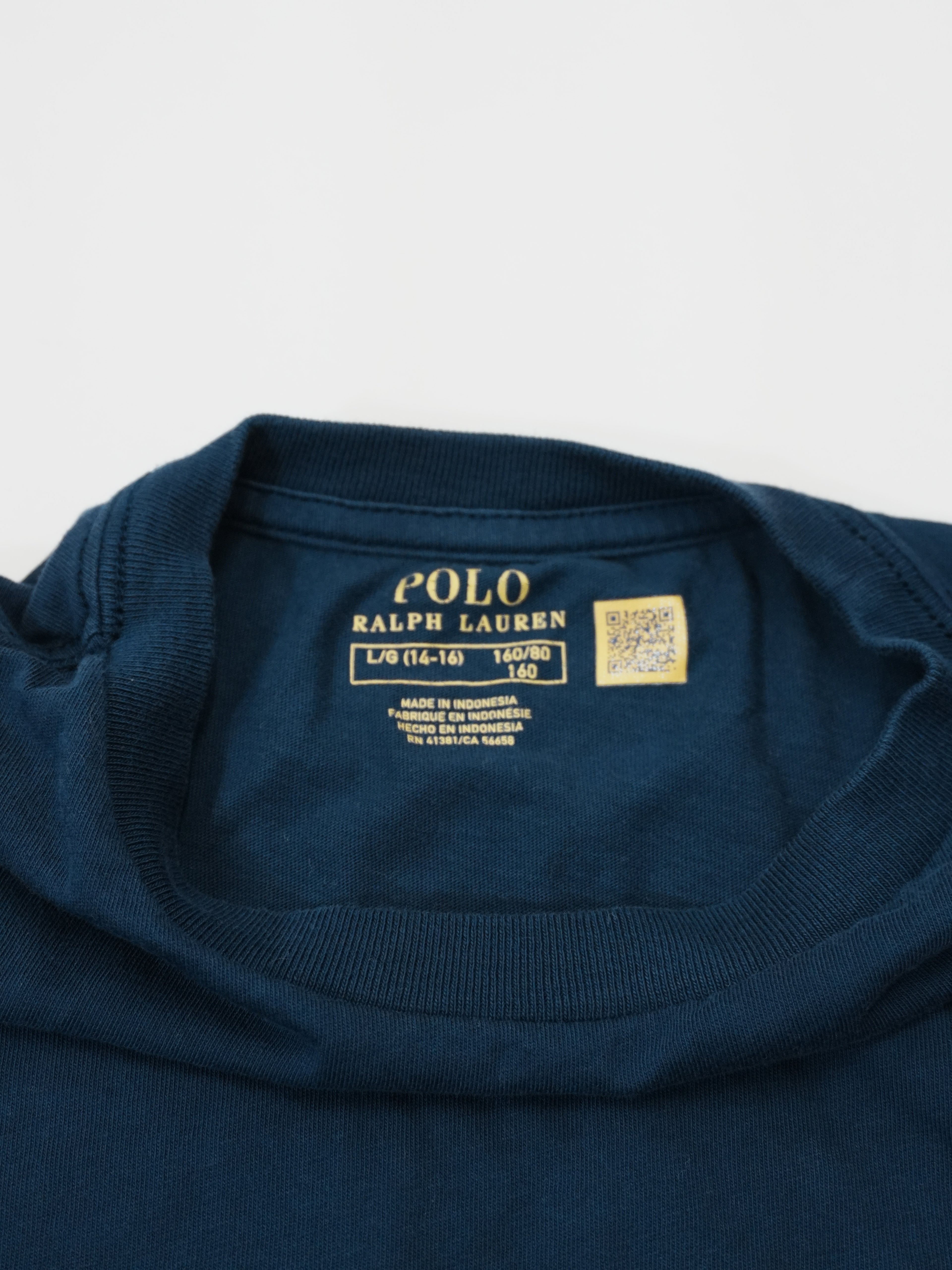 POLO RALPH LAUREN　ラルフローレン　半袖Tシャツ　ビッグポニー　刺繍ロゴ　紺　ネイビー　160サイズ