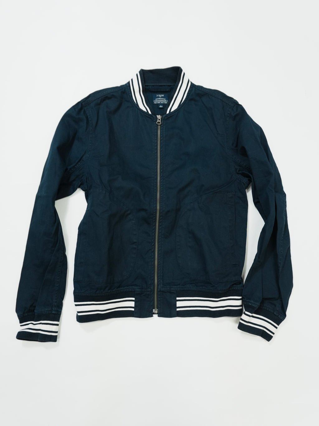 J.CREW　ジェイクルー　コットンブルゾン/ボンバージャケット　紺　ネイビー　Sサイズ　