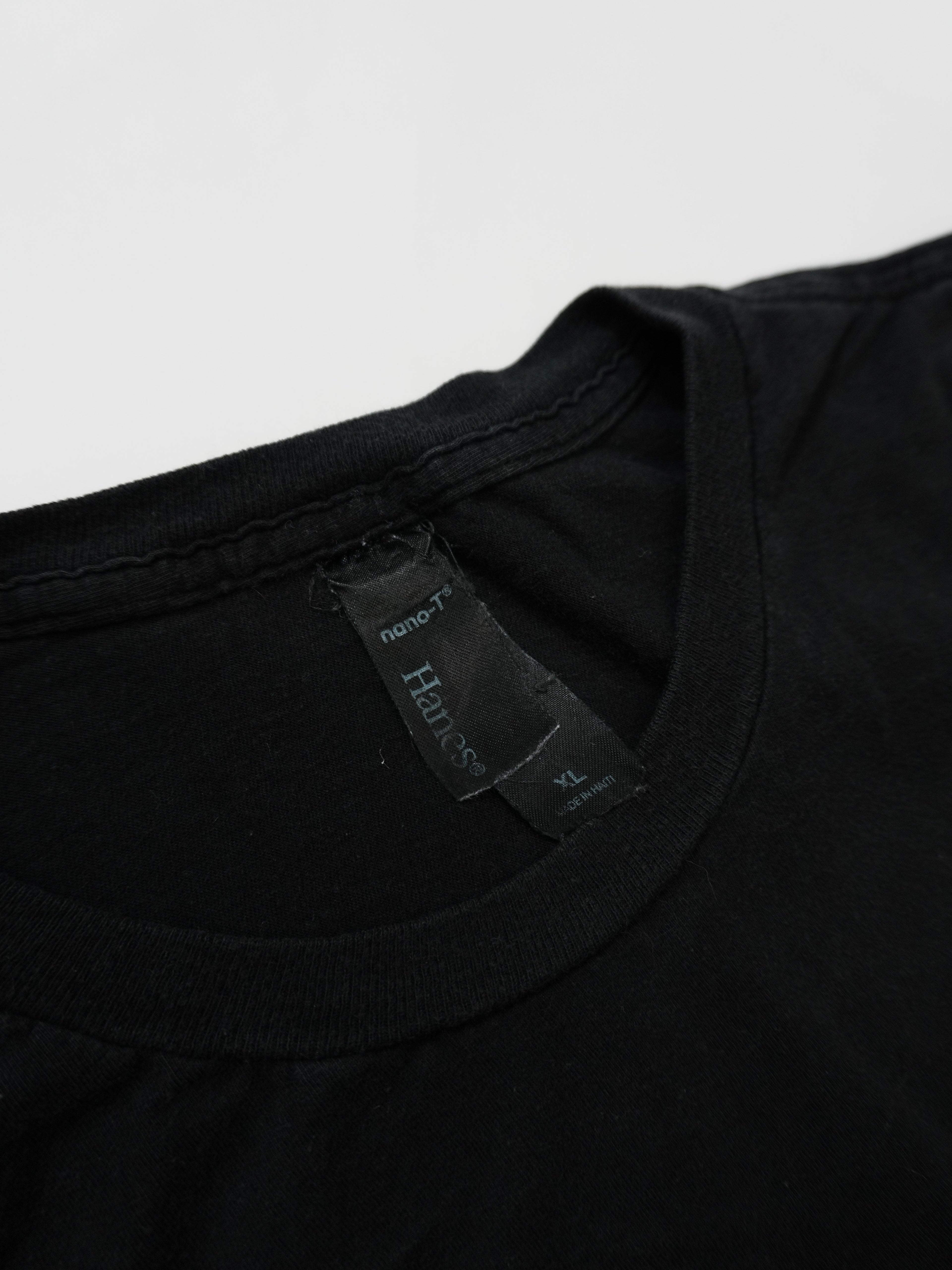 Hanes　ヘインズ　半袖プリントTシャツ　プログレスインジケーター　黒　ブラック　Mサイズ