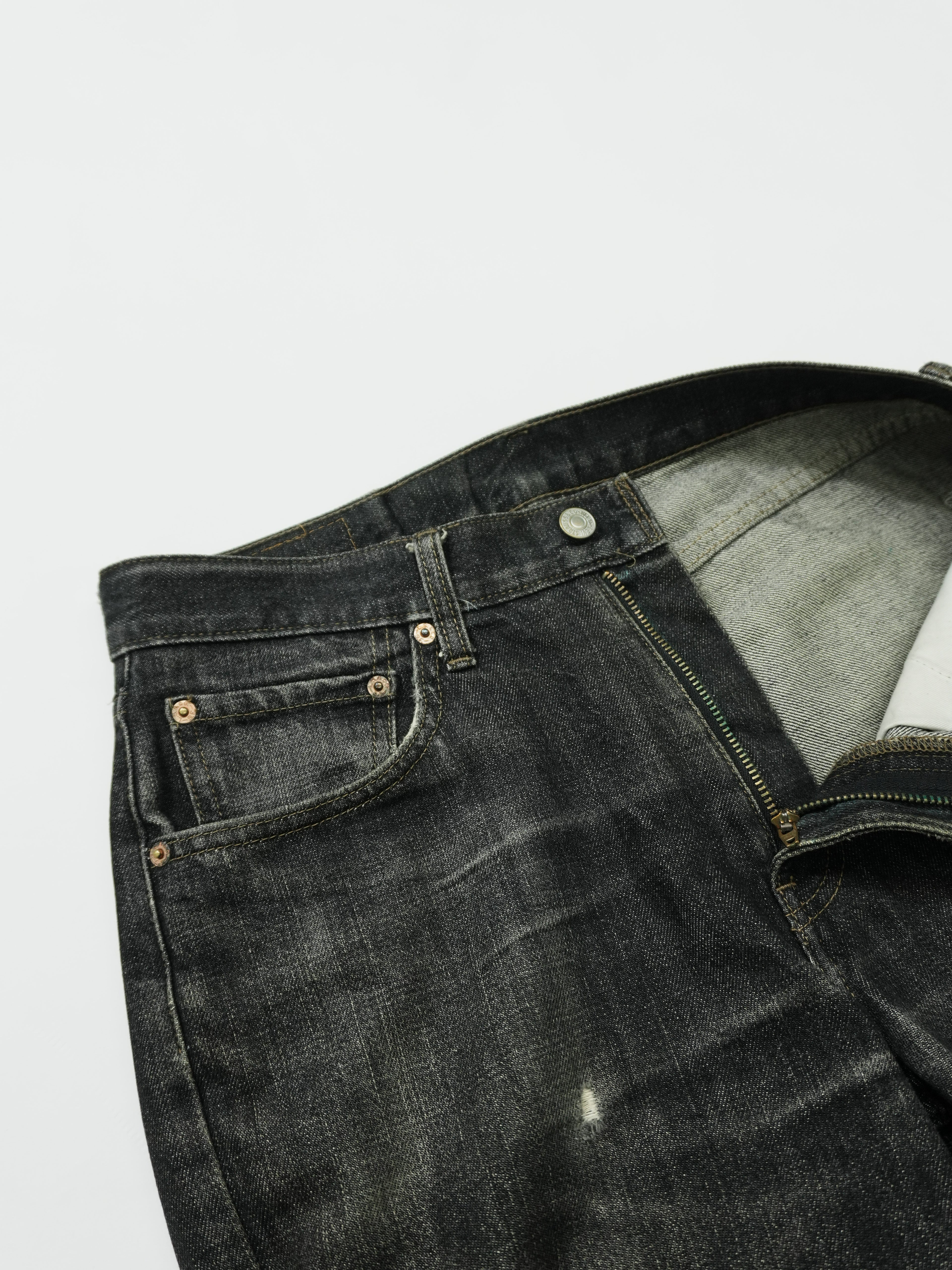 Levi's 　リーバイス　533　デニム/ジーンズ　ジップフライ　黒　ブラック　W33サイズ　古着