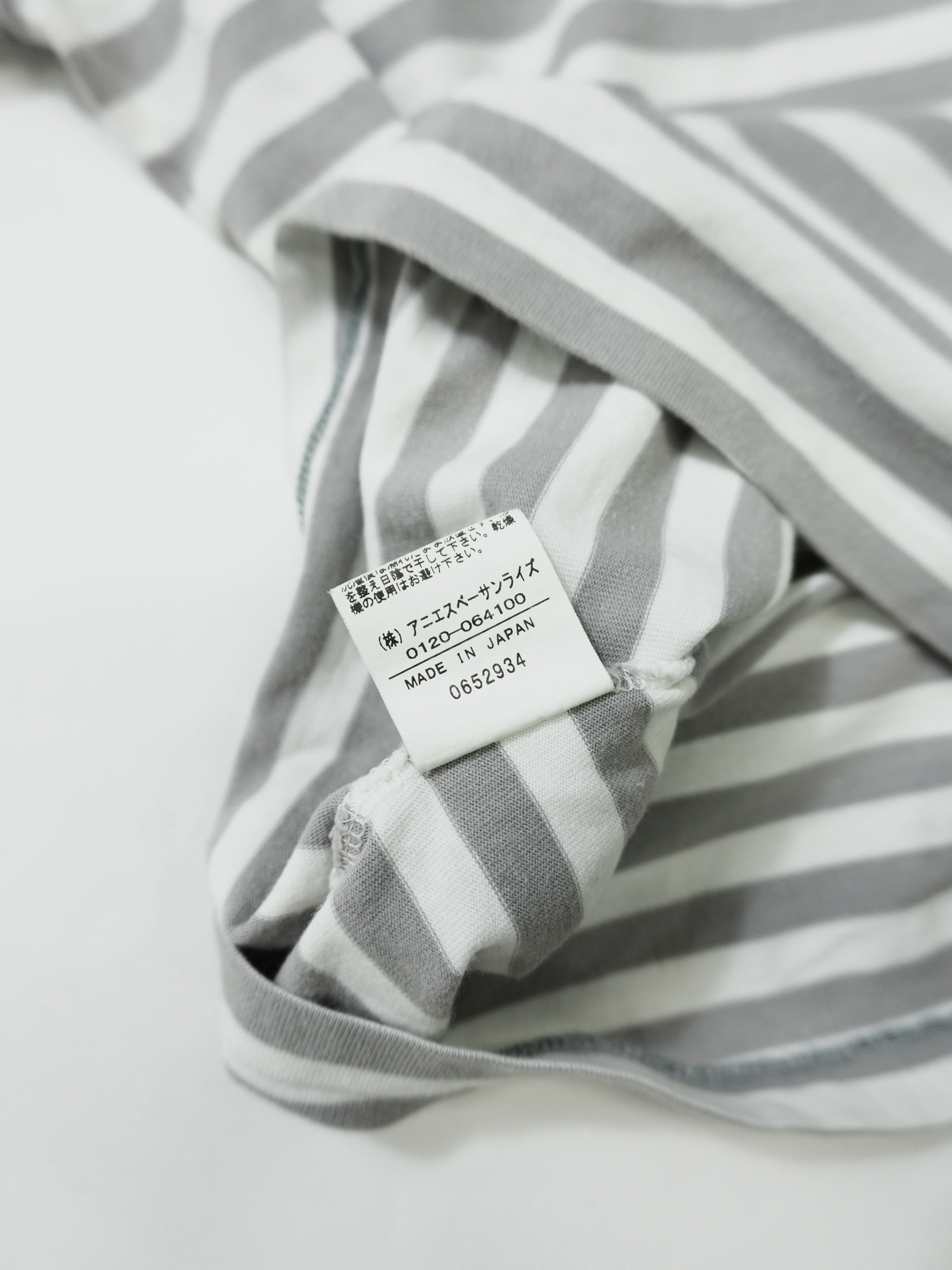 agnes b.　アニエスベー　半袖Tシャツ　ボーダー柄　バイカラー　白　ホワイト　灰色　グレー