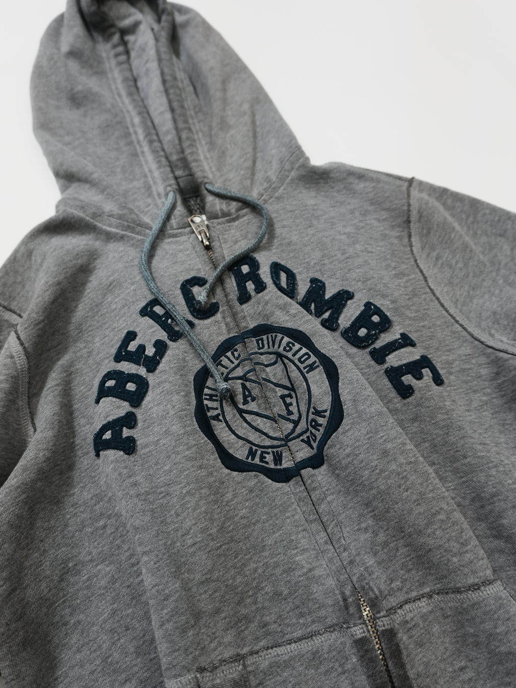 Abercrombie＆Fitch　アバクロンビー＆フィッチ　フルジップパーカー/フーディー　灰色　グレー　Sサイズ