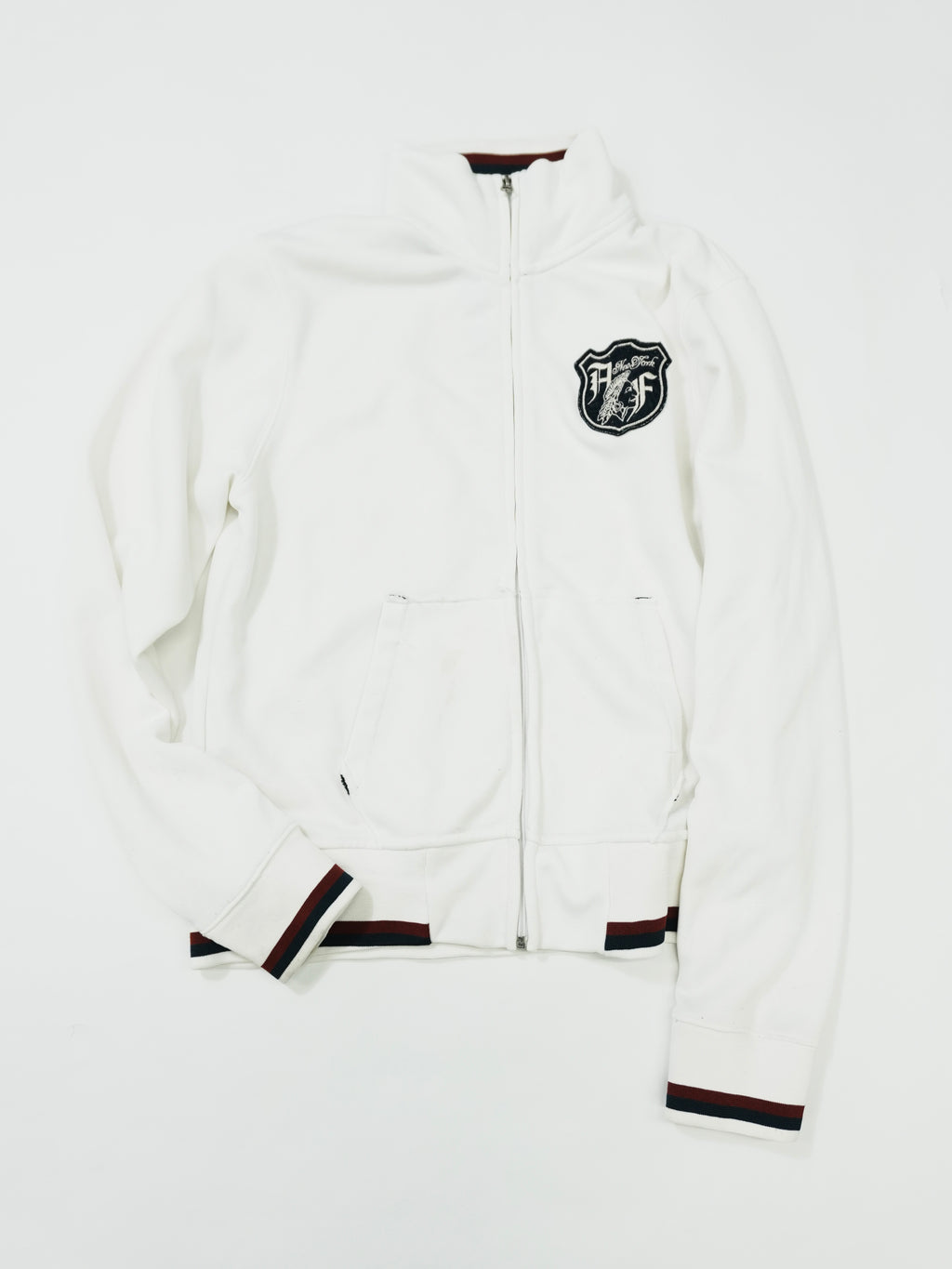 Abercrombie&Fitch　アバクロンビー&フィッチ　トラックジャケット/ジャージ　白　ホワイト　Mサイズ