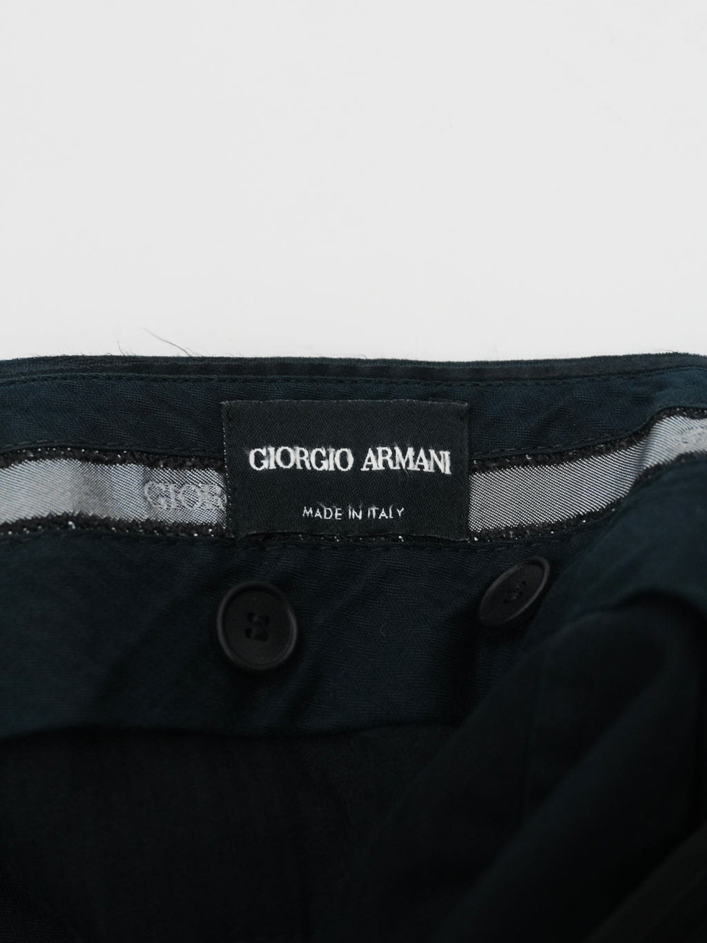 GIORGIO ARMANI　ジョルジオアルマーニ　タキシードパンツ　サイドライン　黒　ブラック