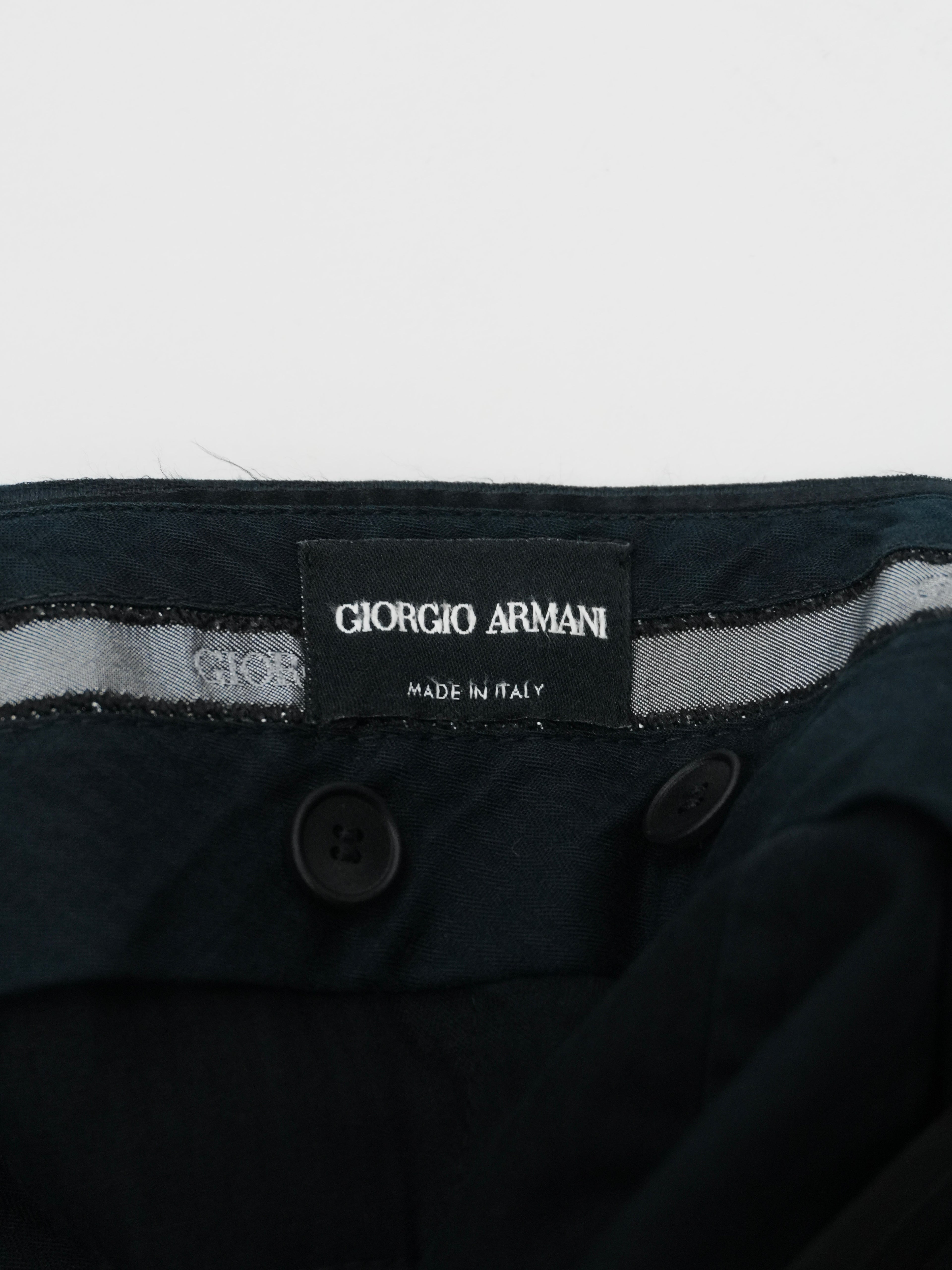 GIORGIO ARMANI　ジョルジオアルマーニ　タキシードパンツ　サイドライン　黒　ブラック