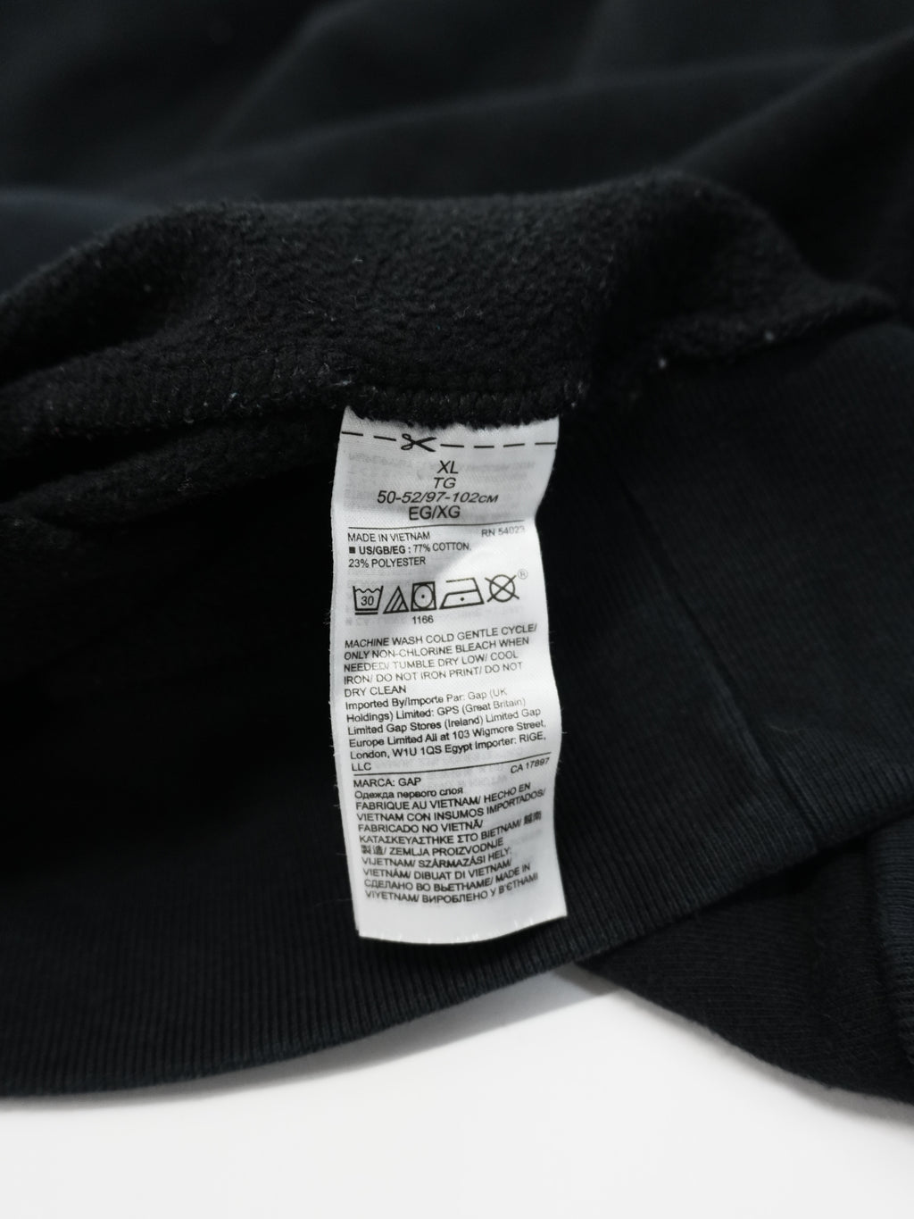 GAP　ギャップ　スウェット/トレーナー　デカロゴ　黒　ブラック　XLサイズ