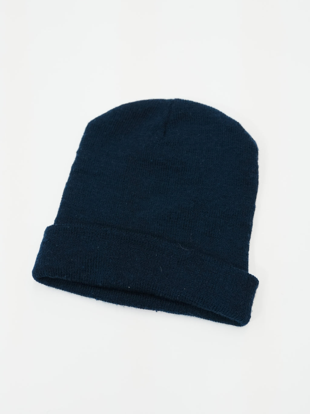 ～00s　Abercrombie＆Fitch　アバクロ　ビーニー/ニットキャップ　ニット帽　ネイビー　ワンサイズ　