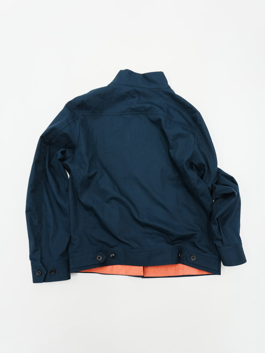 FRED PERRY　フレッドペリー　リバーシブルハリントンジャケット　フェード　刺繍ロゴ　紺　ネイビー　赤　レッド　Lサイズ　