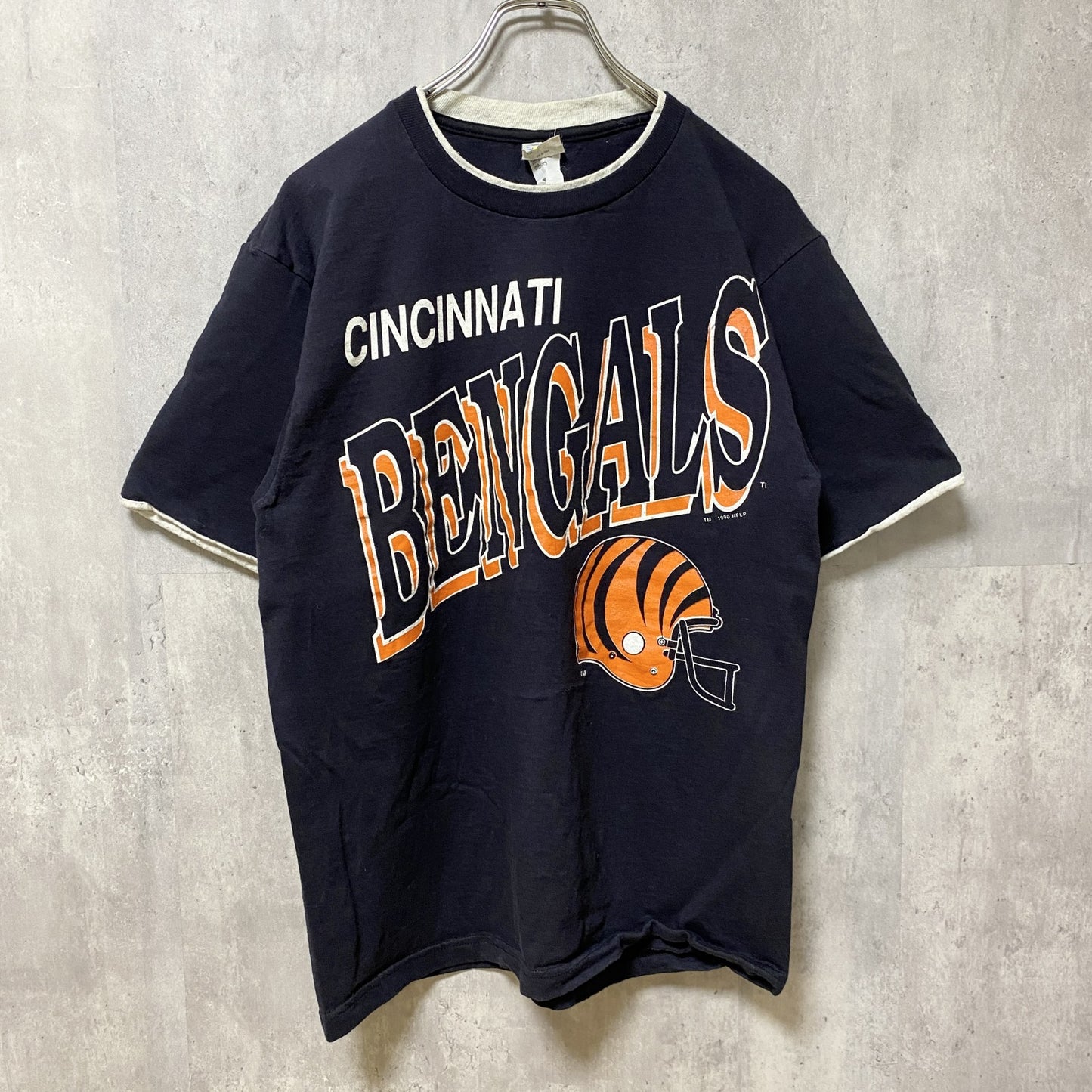 古着 used　NFL　90s　シンシナティベンガルズ　1990　アメフト　半袖プリントTシャツ　黒　ブラック　Mサイズ