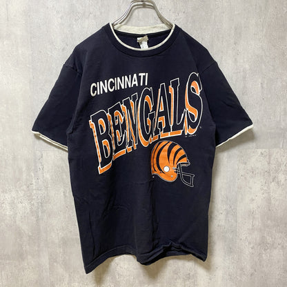 古着 used　NFL　90s　シンシナティベンガルズ　1990　アメフト　半袖プリントTシャツ　黒　ブラック　Mサイズ
