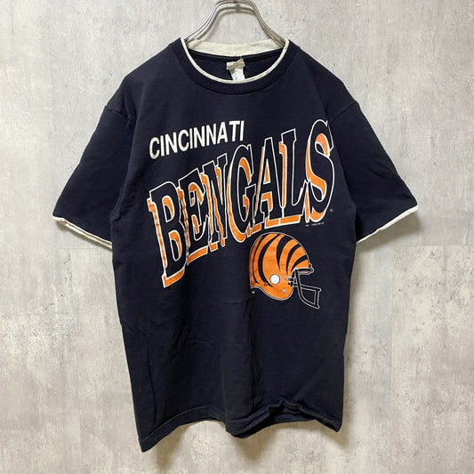古着 used　NFL　90s　シンシナティベンガルズ　1990　アメフト　半袖プリントTシャツ　黒　ブラック　Mサイズ