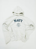 90s　U.S. NAVAL ACADEMY STORE　スウェットパーカー/フーディー　NAVY　霜降りグレー　