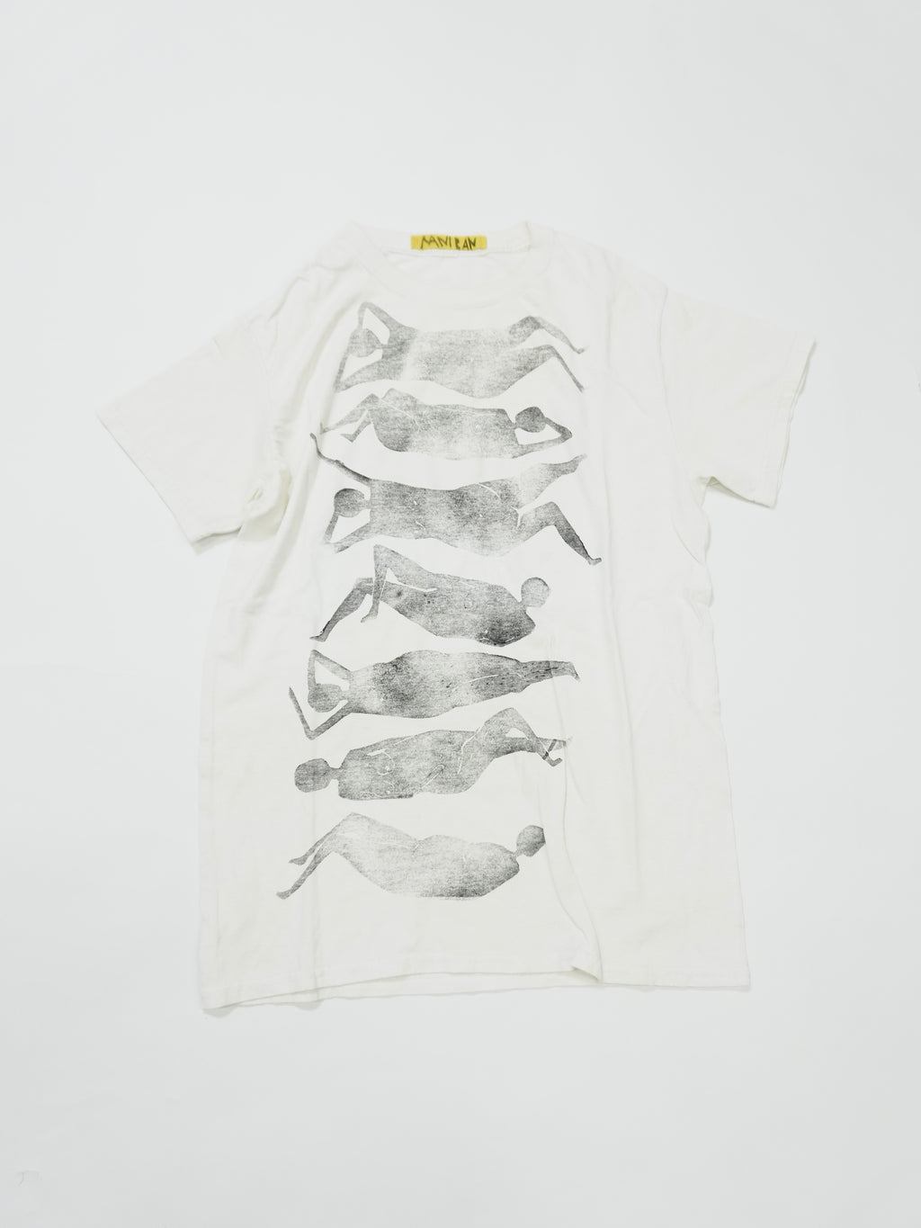 MANIBAN　半袖プリントTシャツ　人物T　白　ホワイト