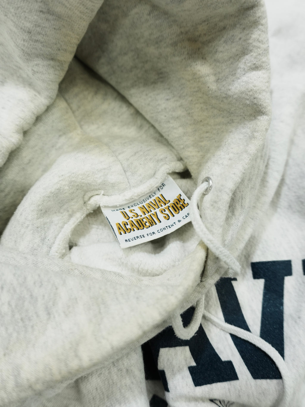 90s　U.S. NAVAL ACADEMY STORE　スウェットパーカー/フーディー　NAVY　霜降りグレー　