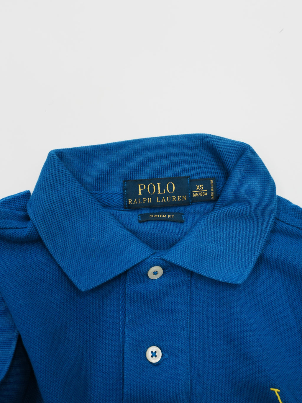 POLO RALPH LAUREN　ポロラルフローレン　半袖ポロシャツ　ダブルビッグポニー　青　ブルー　XSサイズ　
