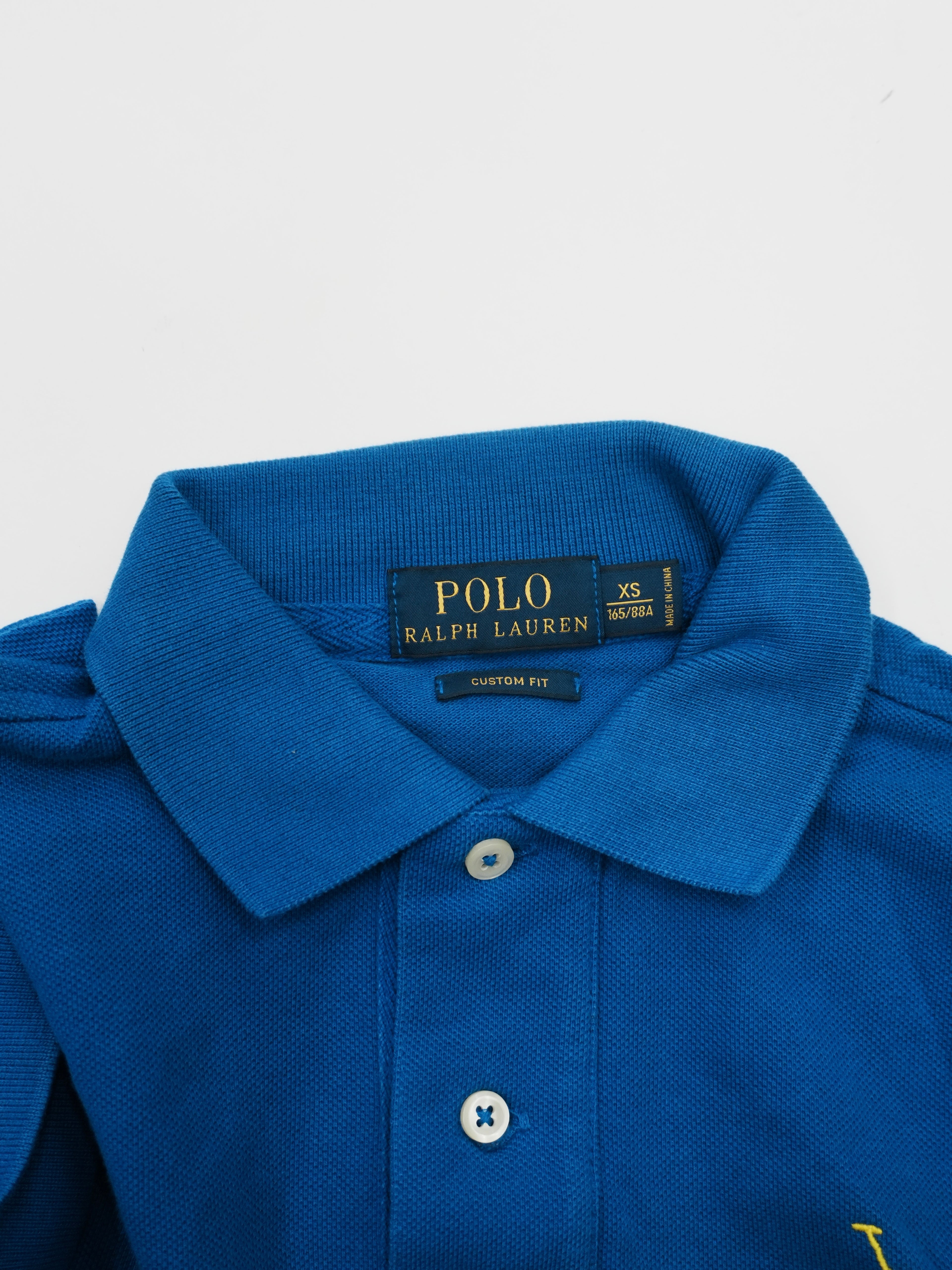 POLO RALPH LAUREN　ポロラルフローレン　半袖ポロシャツ　ダブルビッグポニー　青　ブルー　XSサイズ　