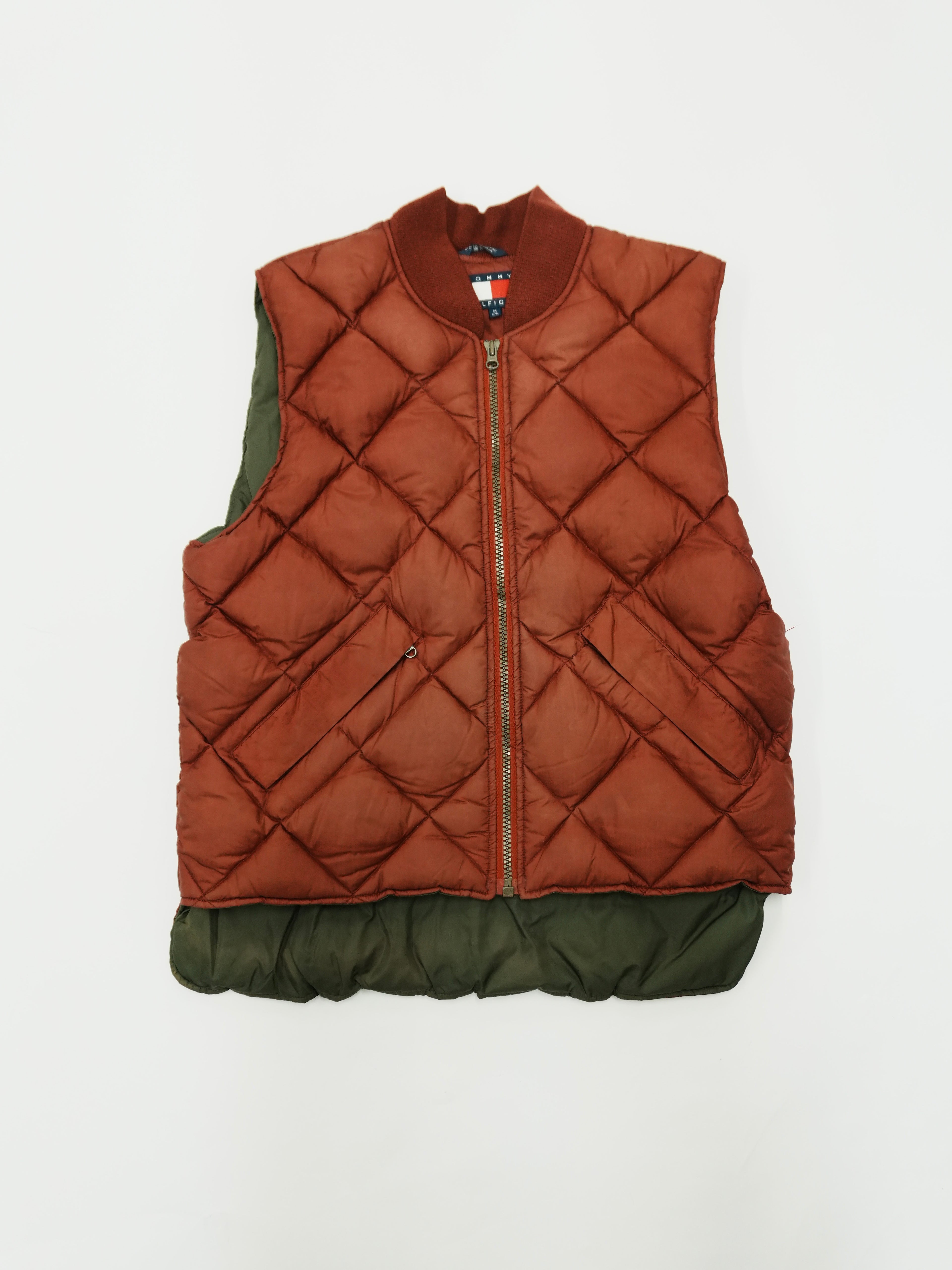 TOMMY HILFIGER　トミーヒルフィガー　キルティングベスト　ダウン80％　赤　レッド　Mサイズ