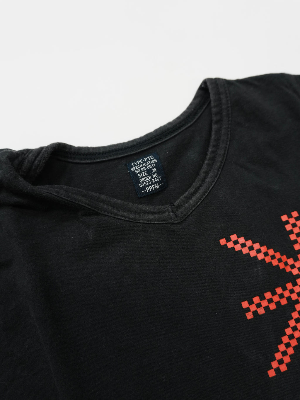 PPFM　ピーピーエフエム　半袖プリントＴシャツ　ワンポイント　黒　ブラック　Mサイズ