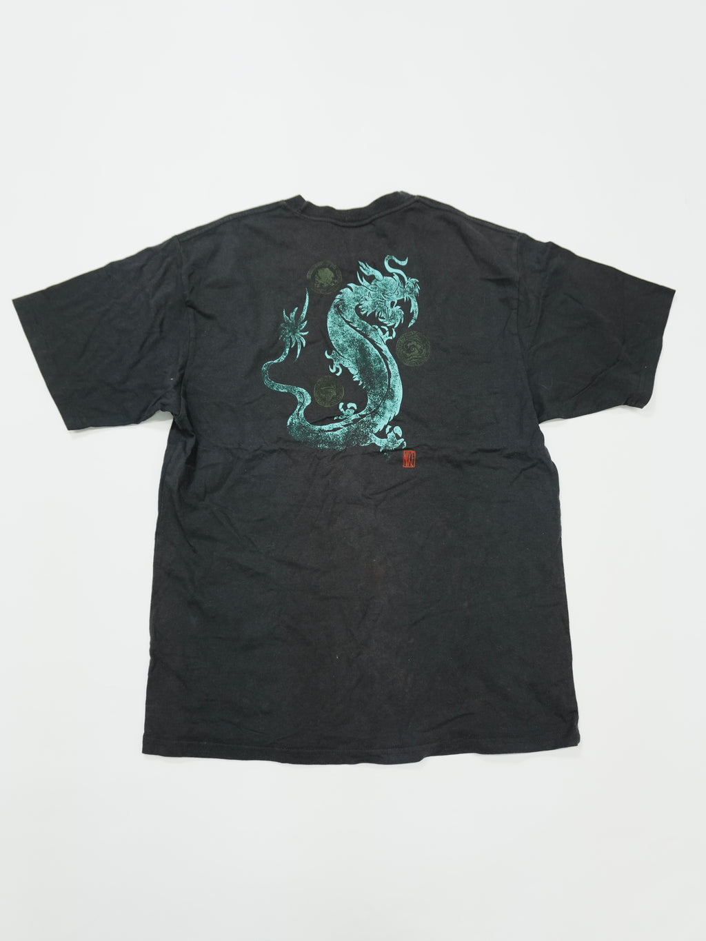 NIKE　ナイキ　半袖プリントTシャツ　ドラゴン　フェード　黒　ブラック　Mサイズ
